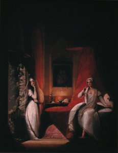 Egy jelenet Laurence Sterne "Érzelmes utazás Franciaországban és Olaszországban" című regényéből. alkotó: Jane Stuart