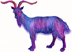 Kecske Bak, 1996, (tinta és gouache)