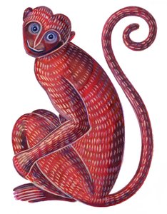 Majom, 1996, (tinta és gouache) alkotó: Jane Tattersfield