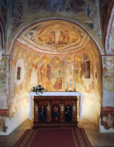 Hrastovlje erődtemplom, Szentháromság-templom, Apostolok (1490), részlet Janez Iz Kastva, Szlovénia freskóiból