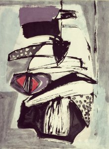 Összetétel (akvarell és gouache papíron)