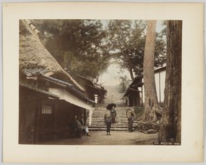 Midzutani, Nara, Japán (kézzel színezett fekete-fehér fotó) alkotó: Japanese Photographer