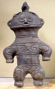 Dogu szobor Japán, magassága 20 cm, neolitikum, Jomon korszak alkotó: Japanese School