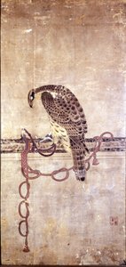 Sólyom. 15. századi japán alkotás Daysentől. Genova, Museo Chiossone. alkotó: Japanese School