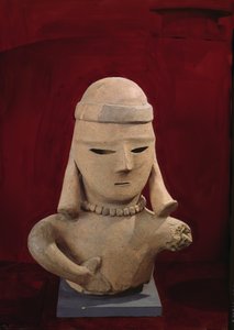 Haniwa figura, 250-550 (piros cserép) alkotó: Japanese School