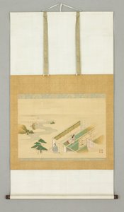 Ház tájban, 18. század eleje (tinta és szín a papíron) alkotó: Japanese School