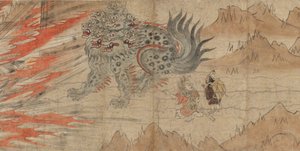 A Kitano Tenjin szentély illusztrált legendái, 13. század vége (tinta, aranyozott arany, papír) alkotó: Japanese School