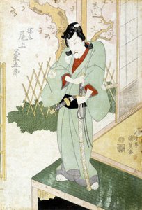 Japán nyomat: szamuráj, n.d. alkotó: Japanese School