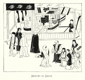 Jezsuiták Japánban (litho) alkotó: Japanese School