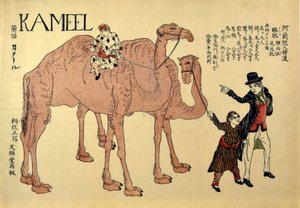 Kameel, kocsma. 1821 (színes fametszet) alkotó: Japanese School