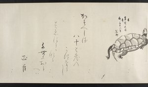 Vagy. 14872, f.29, Teknősbéka, Yoshida Seisaitól (tekercs) alkotó: Japanese School