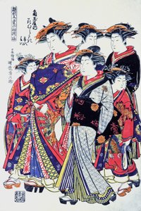 Quality Japanese women, late 19th century (print) alkotó: Japanese School
