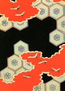 Vörös felhők repülő darukkal alkotó: Japanese School