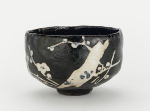 Teástál virágzó szilvafa mintával, Kyoto, Kyoto-fu, Edo korszak (kerámia) alkotó: Japanese School