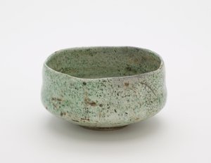 Teástál hamis Raku pecséttel, ismeretlen Raku edényműhely alkotó: Japanese School