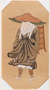 Hsuan-Tsang kínai buddhista zarándok (tinta papíron) alkotó: Japanese School