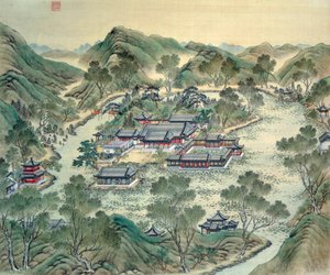 A Grand Palais részlete egy 19. századi japán nyomtatványról. alkotó: Japanese School