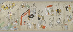 The Tenjin Shrine Scrolls (egy pár) (részlet), Tosa School, 17. század (tinta, szín és gofun papíron) (lásd még: 5846317) alkotó: Japanese School