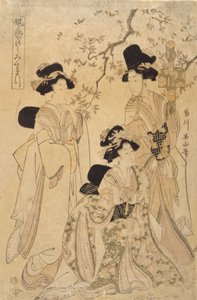 Cím nélkül (Három nő) (színes fatömbnyomat) alkotó: Japanese School