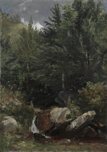 Fák és patak a domboldalon, 1853.