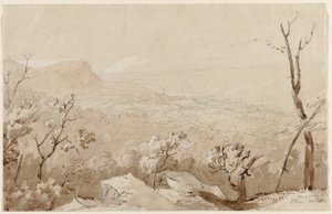 Kilátás a Kopasz-hegyről, Orange megye, New York. alkotó: Jasper Francis Cropsey