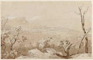 Kilátás a Bald Mountain-ról, Orange County, N. Y., 1843. alkotó: Jasper Francis Cropsey