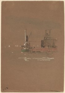 Hudson folyó tégla mólói alkotó: Jasper Francis Cropsey