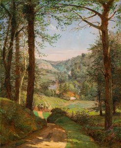 Luccombe Chine, Wight-sziget 1861 (Olaj, vászon)