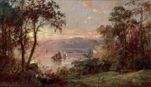 Vitorlázás (A Hudson a Tappan Zee-nél) 1883 (olaj, vászon) alkotó: Jasper Francis Cropsey