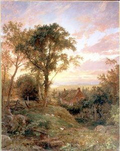 The Old Home, Warwick, New York alkotó: Jasper Francis Cropsey