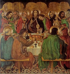 La cene - Az utolsó vacsora - Jaume (Jaime) Huguet (1412-1492) festménye - 1465-1470 - Tempera a panelen - 170x161 - Museu Nacional d
