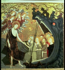 A Limbóba süllyedés tablója, a zaragozai Santo Sepulchro kolostor oltárképéről (tempera a panelen)