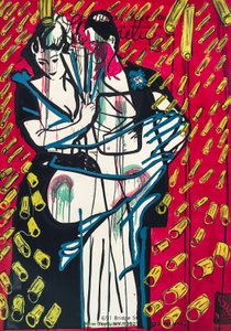Rigatoni Rain Romance, 2016 (vegyes technika, akvarellpapírra, panelen, a hátoldalon recept) alkotó: Jay Batlle