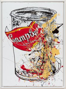 Soup Can 6 Campbells, 2019 (házfesték és tinta vászonra) alkotó: Jay Batlle