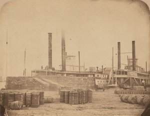 A Magnolia gőzös New Orleans kikötőjében, 1858-1861 (fénykép) alkotó: Jay Dearborn Edwards
