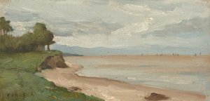 Strand Etretat közelében alkotó: Jean-Baptiste-Camille Corot
