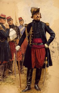A francia csapatok parancsnoka a Krím-félszigeten, Jean Baptiste Edouard Detaille (1848-1912). krími háború alkotó: Jean-Baptiste Edouard Detaille