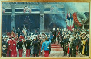 Funerailles de Louis Pasteur, Oct. 5 ... (festmény, vászon) alkotó: Jean Baptiste Edouard Detaille