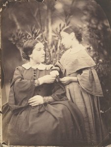 Nő és gyermek portréja,1855 (fotó)
