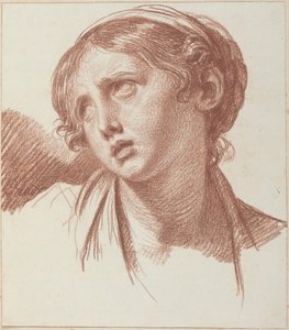 Egy fiatal lány felfelé néz alkotó: Jean-Baptiste Greuze