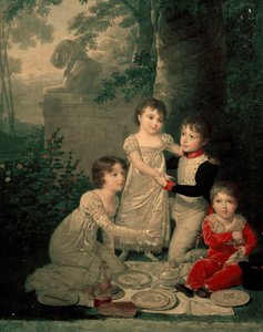 Joachim Murat és Caroline Bonaparte négy gyermeke (balról Letizia