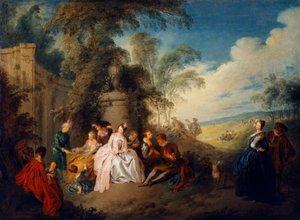 Country Party (olaj, vászon) alkotó: Jean-Baptiste Joseph Pater