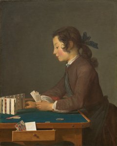 The House of Cards, 1737 körül (olaj, vászon) alkotó: Jean Baptiste Simeon Chardin