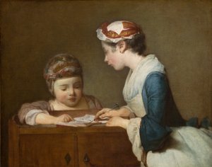 A kis iskolanő, 1740 után (olaj, vászon) alkotó: Jean Baptiste Simeon Chardin