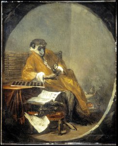 A majom – J.B. Chardin alkotó: Jean Baptiste Simeon Chardin