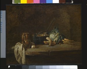 Zöldségek a leveshez (olaj, vászon) alkotó: Jean Baptiste Simeon Chardin