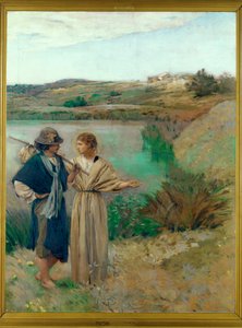 Tobias és az angyal (festmény vászonra)