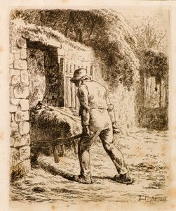 Férfi talicskával alkotó: Jean Francois Millet