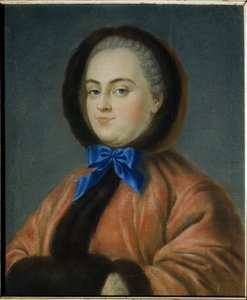 Téli. Darja Alekszejevna Golicina (1724-1798) hercegnő portréja. (Téli. Darja Alekszejevna Golicina hercegnő portréja). Jean Francois Samsois munkája (aktív 18. század közepe), pasztell kartonon alkotó: Jean-Francois Samsois
