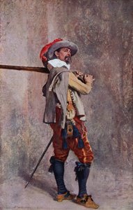 A francia XIII. Lajos korabeli testőr alkotó: Jean Louis Ernest (after) Meissonier